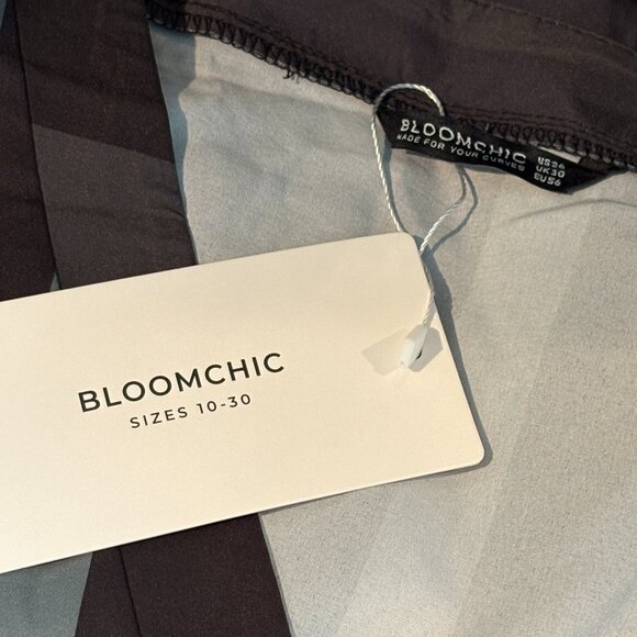 SOLD - BloomChic Striped Dolman Sleeve Pocket Shirred Flutter Wrap Dress  NWT - Picture 7 of 9